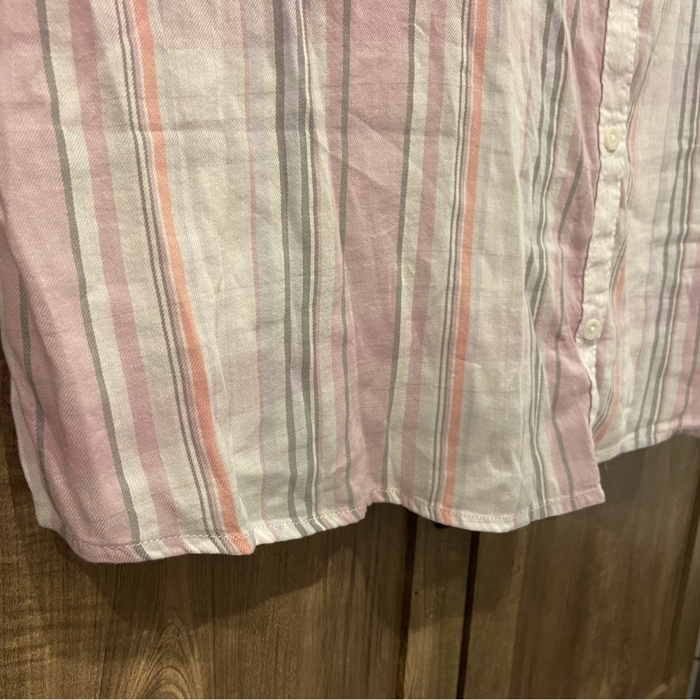 NWT So‎ by Kohls Junior 3X Button Down Shirt Pink Plaid top - Picture 7 of 10